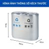 Thùng rác inox nắp lật phân loại 2 ngăn