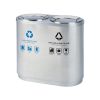 Thùng rác inox nắp lật phân loại 2 ngăn