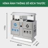 Thùng rác ngoài trời 2 ngăn phân loại