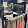 Thùng rác ngoài trời thép giả gỗ