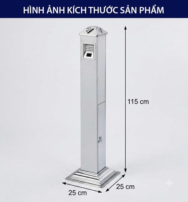 Kích thước trụ gạt tàn thuốc công cộng