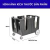 Xe chở bát đĩa nhà hàng, khách sạn màu ghi