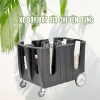 Xe chở bát đĩa nhà hàng, khách sạn màu ghi