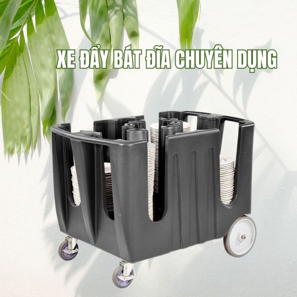 Xe đẩy bát đĩa chuyên dụng cho nhà hàng