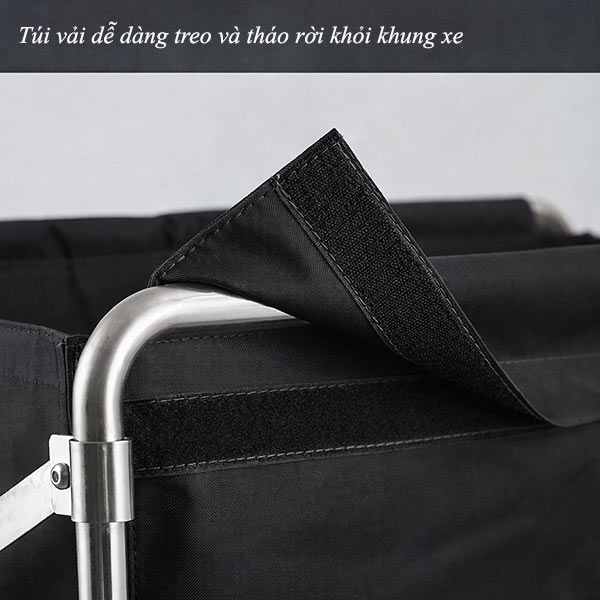 Túi vải bạt độ bền cao, dễ dàng tháo rời để vệ sinh khi cần thiết