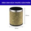 Thùng rác bọc da không nắp