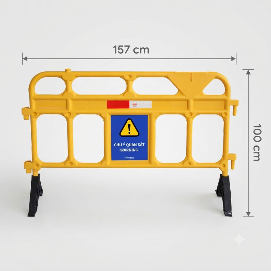 Kích thước rào chắn di động bằng nhựa HTRCN-2