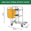 Xe dọn vệ sinh inox có móc treo