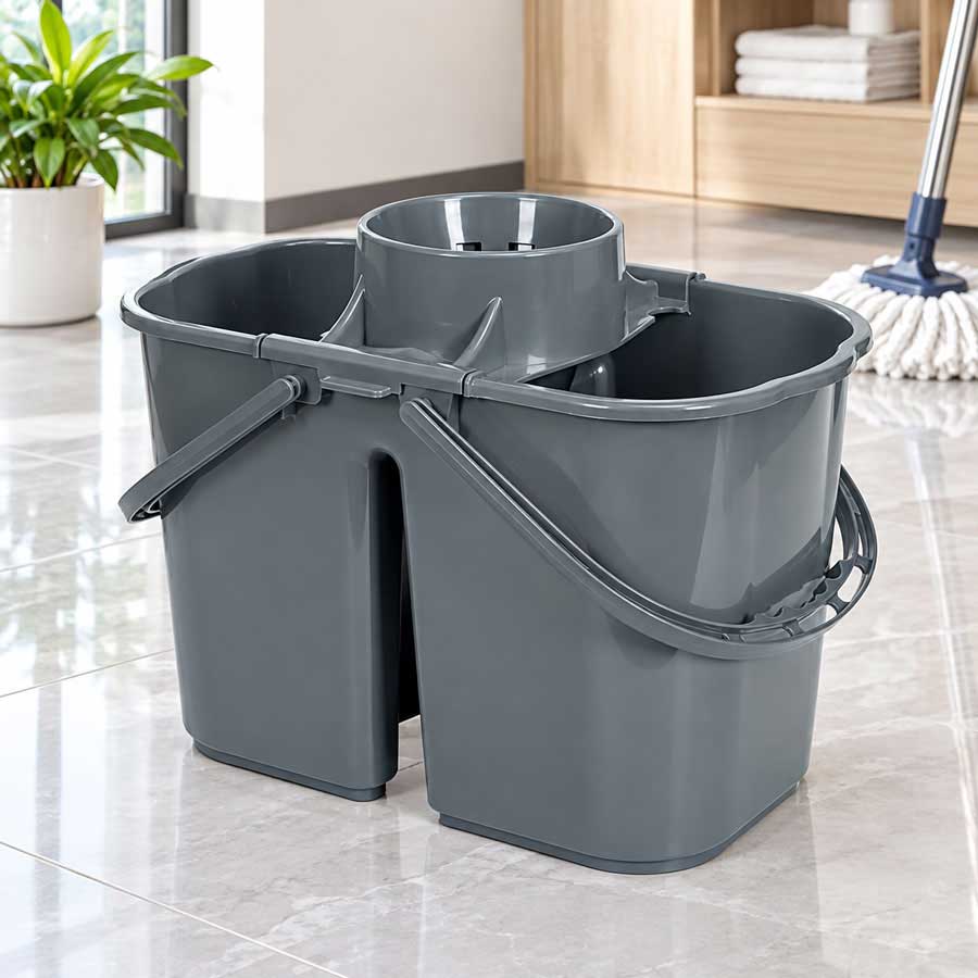Xô lau nhà có giỏ vắt 2 ngăn 15L