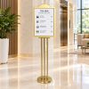 Bảng menu đứng inox vàng TLESI0G13