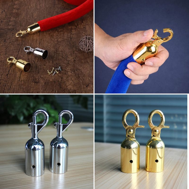 Hình ảnh thực tế đầu móc dây cột chắn inox