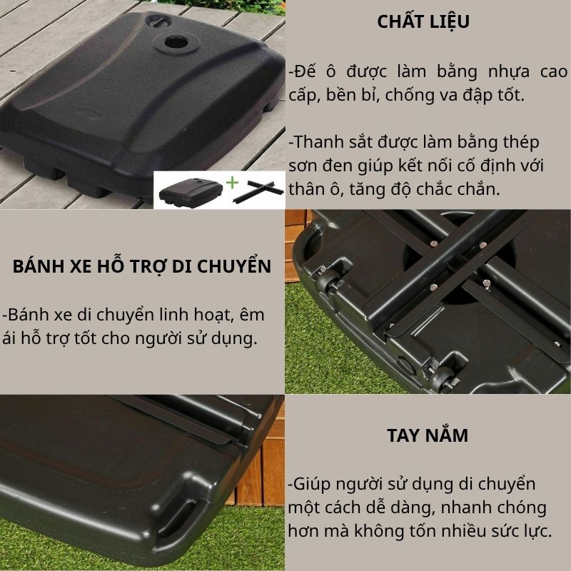 Hình ảnh mô tả chi tiết đế ô lệch tâm 60L