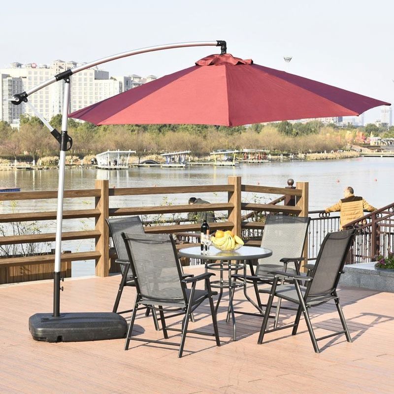 Đế ô dù lệch tâm nhựa 60l giúp cố định ô dù ngoài trời hạn chế bị gió xô đổ