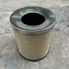 Thùng rác bọc giả da in hoa màu vàng