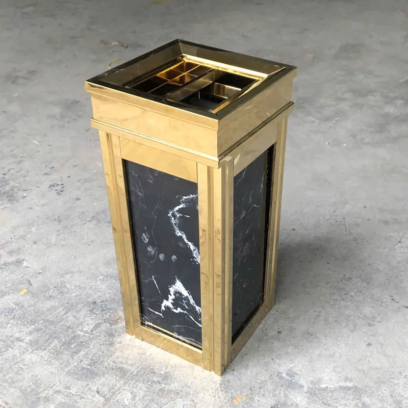 Thùng rác gạt tàn đá hoa cương HTG-14A-B2