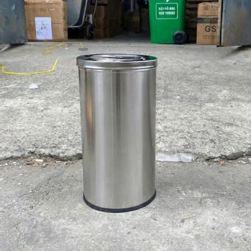 Thùng rác inox 304 nắp lật