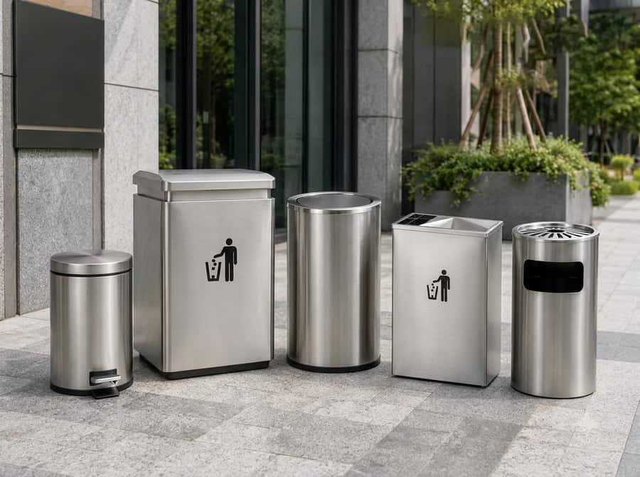 Thùng rác inox đẹp, cao cấp