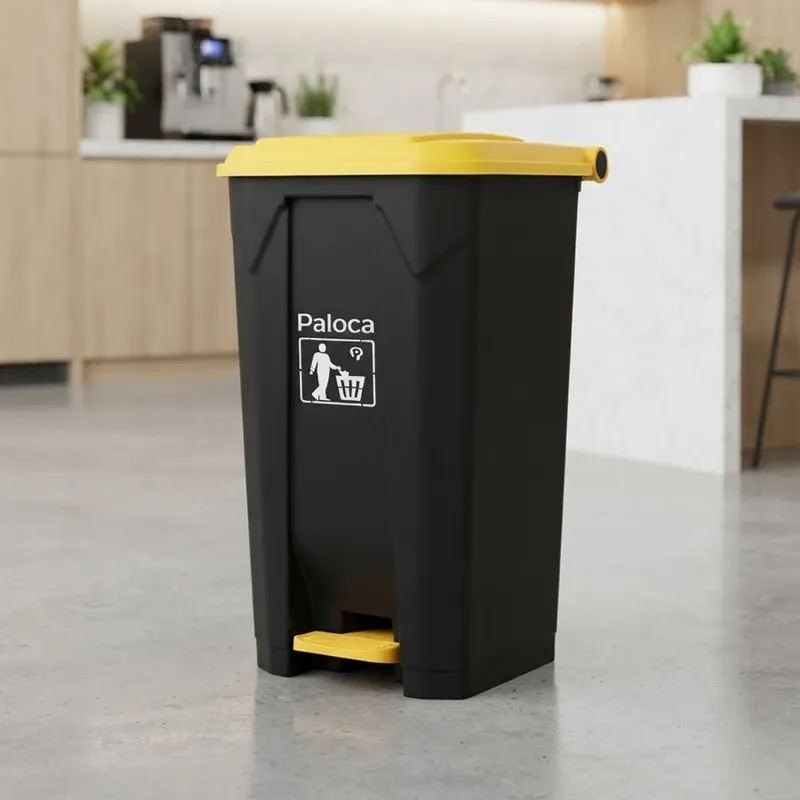 Thùng rác nhựa đạp chân Paloca bằng nhựa PP cao cấp, bền bỉ, chịu va đập tốt