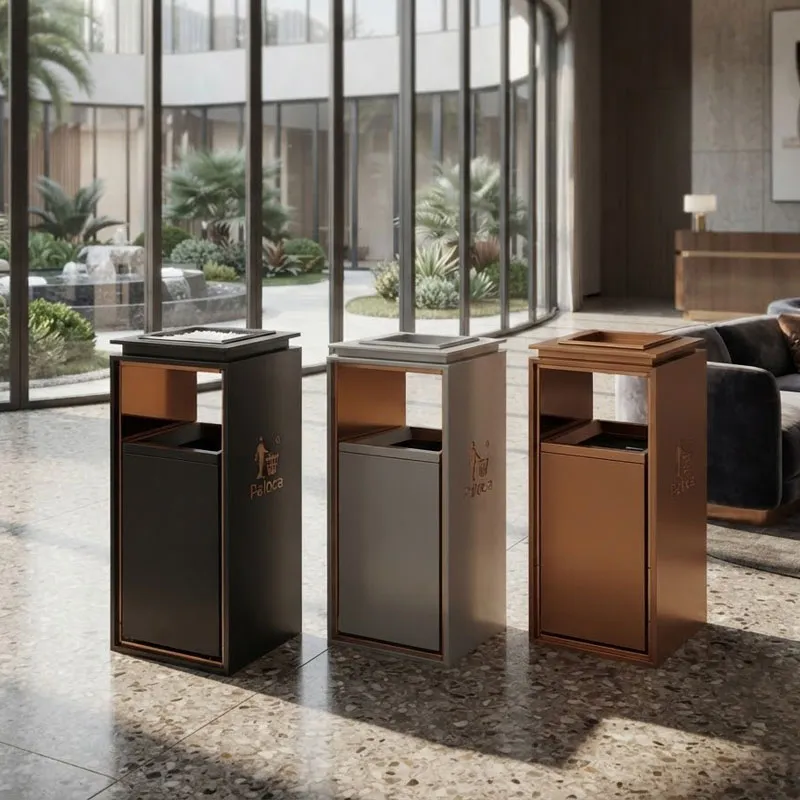 Thùng rác tiền sảnh có gạt tàn HTIV0-GT