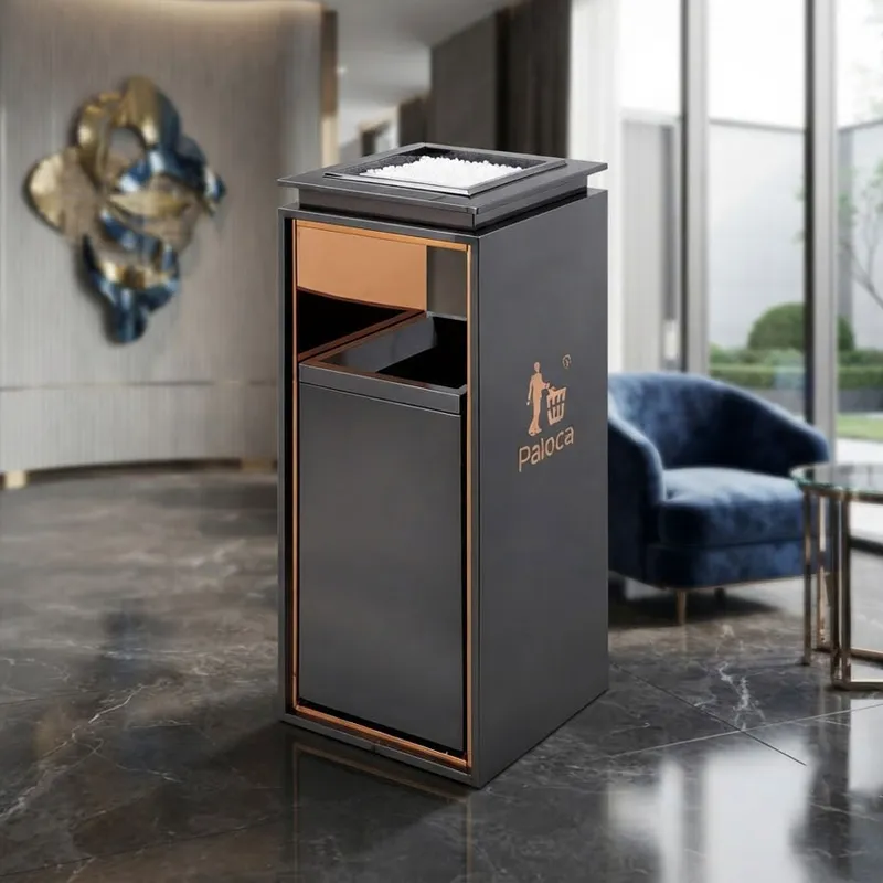 Thùng rác tiền sảnh có gạt tàn HTIV0-GT