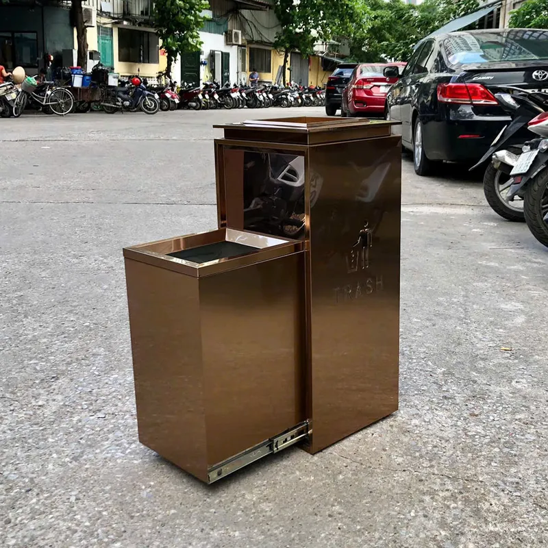 Thùng rác tiền sảnh có gạt tàn HTIV0-GT
