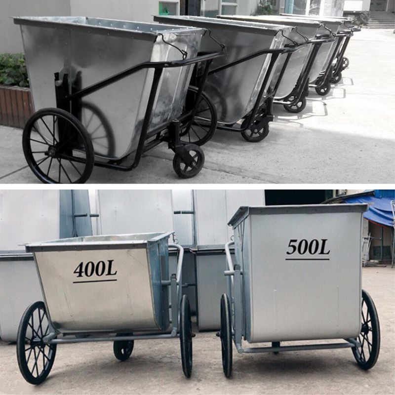 xe thu gom rác bằng tôn